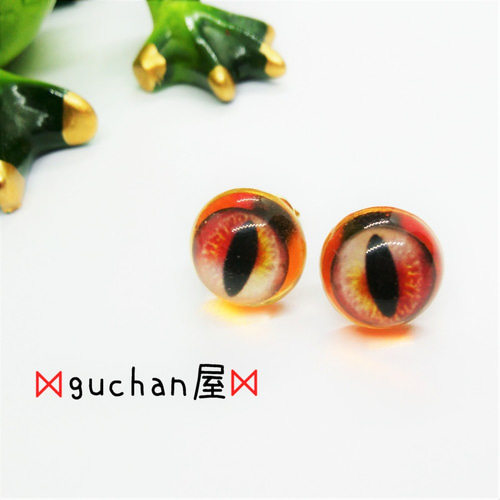爬虫類アイ（有鱗目）の個性的ピアス No.113 ピアス（スタッド・一粒  