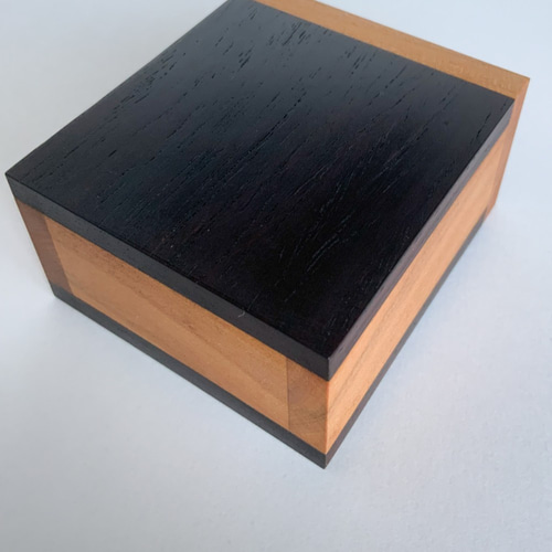 黒檀 黒檀とサクラの木坊主箱(こぼうずばこ) フリーボックス・小物