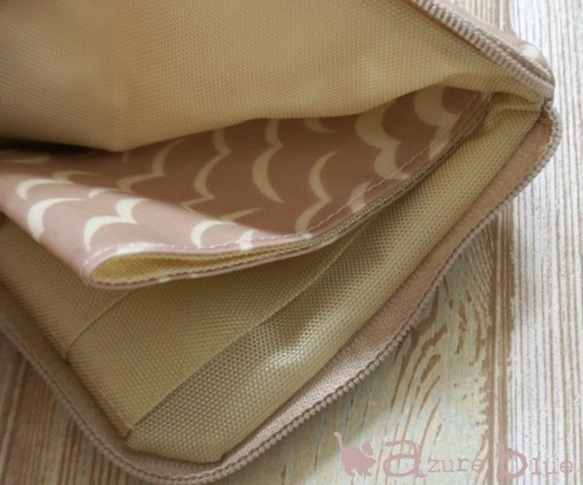 ⋆ミニ財布　リバティ Puff（パフ）グレイッシュピンク×アイボリー 2枚目の画像