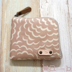 ⋆ミニ財布　リバティ Puff（パフ）グレイッシュピンク×アイボリー 3枚目の画像