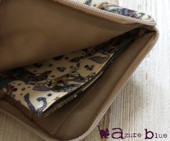 【受注製作】ミニ財布　リバティ My Little Pace（マイ・リトル・ペース）パープル 2枚目の画像