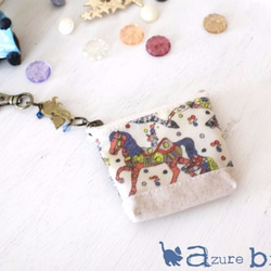 ミニミニポーチ　リバティ My Little Pace（マイ・リトル・ペース）ブルー 1枚目の画像