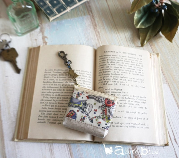 ミニミニポーチ　リバティ My Little Pace（マイ・リトル・ペース）ブルー 2枚目の画像