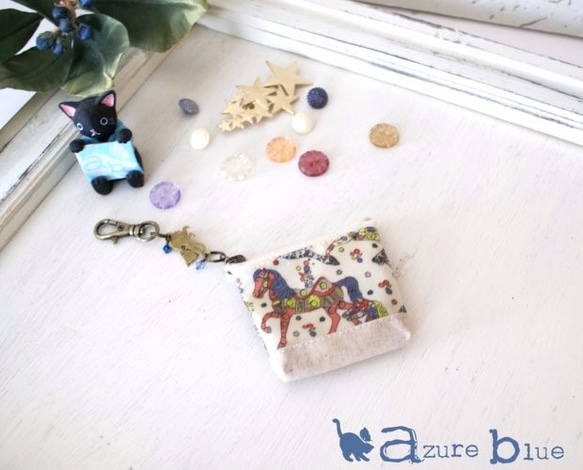 ミニミニポーチ　リバティ My Little Pace（マイ・リトル・ペース）ブルー 5枚目の画像