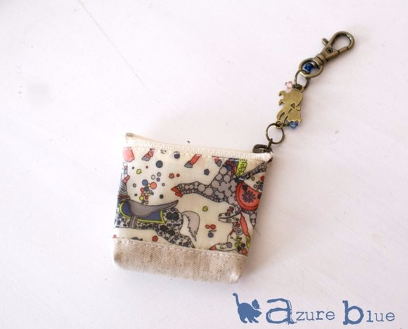 ミニミニポーチ　リバティ My Little Pace（マイ・リトル・ペース）ブルー 6枚目の画像