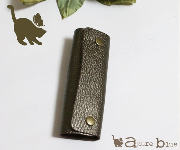 09 持ち手カバー・ブラウンゴールドメタリック 1枚目の画像