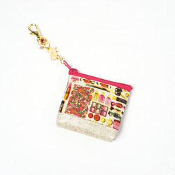 ミニミニポーチ　リバティ Forget me nots ピンク 1枚目の画像