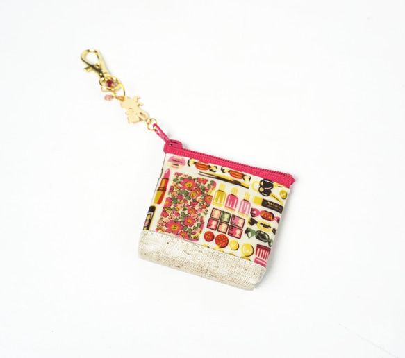 ミニミニポーチ　リバティ Forget me nots ピンク 1枚目の画像