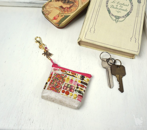 ミニミニポーチ　リバティ Forget me nots ピンク 2枚目の画像