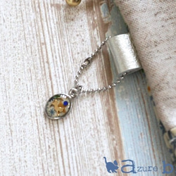 通帳ケース・外ポケット付き　ポケット小 ver.　リバティ Adelajda（アデラジャ）　ネイビー 2枚目の画像