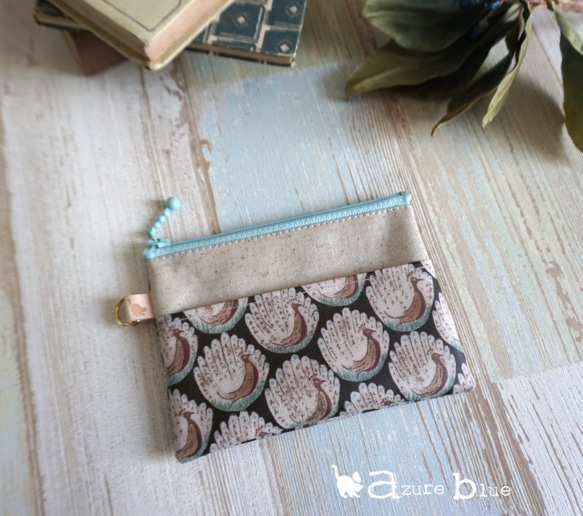 カードポーチ　 リバティ Peacocks of Grantham Hall 9枚目の画像