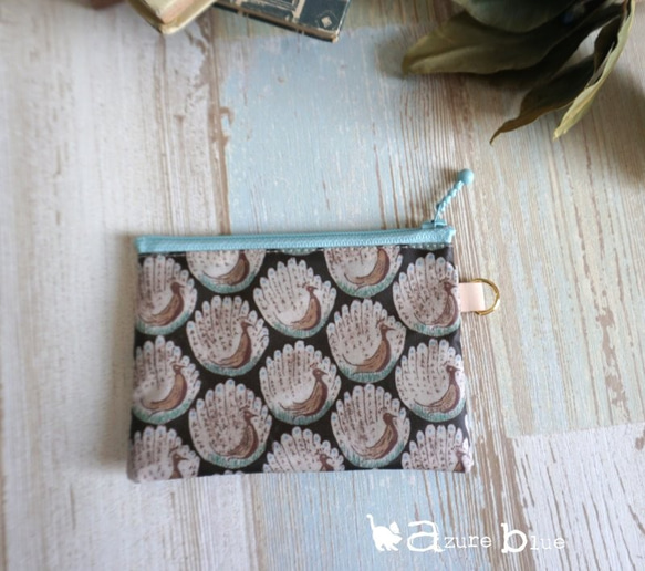 カードポーチ　 リバティ Peacocks of Grantham Hall 10枚目の画像