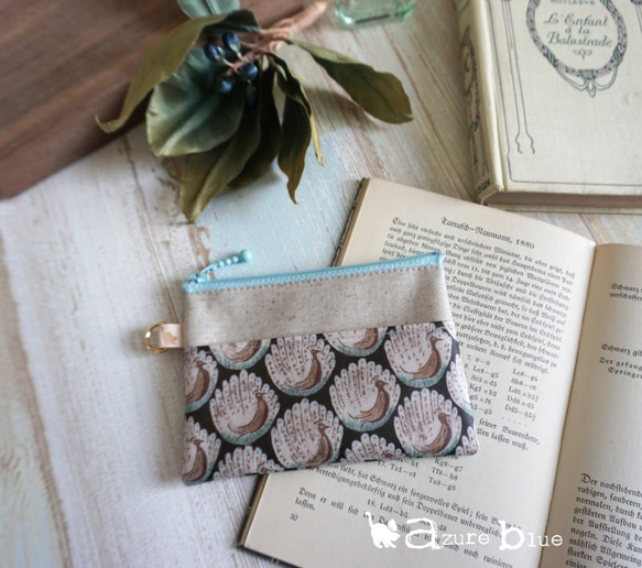 カードポーチ　 リバティ Peacocks of Grantham Hall 11枚目の画像