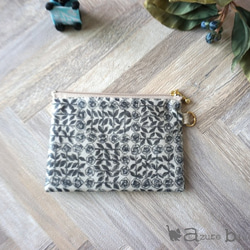 カードポーチ　リバティ Sleeping Rose（スリーピング・ローズ）グレー 8枚目の画像