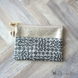 カードポーチ　リバティ Sleeping Rose（スリーピング・ローズ）グレー 9枚目の画像