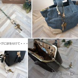 バッグキーホルダー リバティ Adelajda（アデラジャ）ネイビー 5枚目の画像