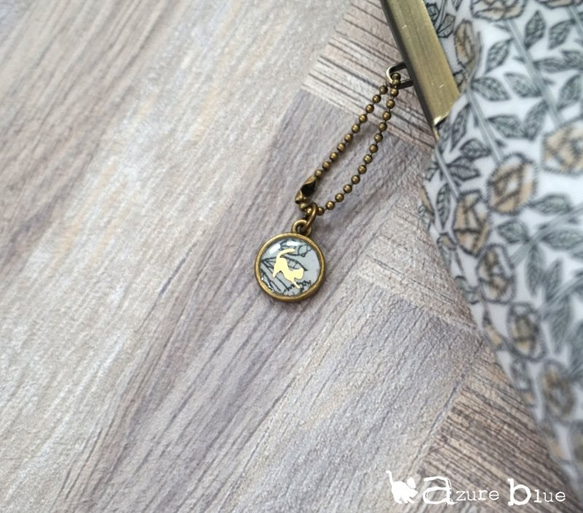 【受注製作】がま口通帳ケース リバティ Sleeping Rose ベージュ 3枚目の画像