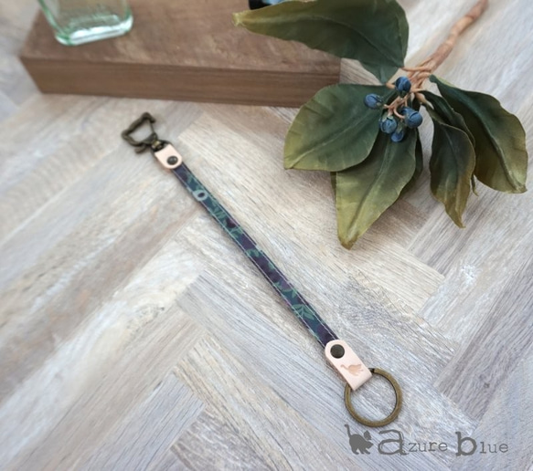 バッグキーホルダー リバティ Wiltshire パープル 2枚目の画像