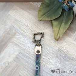 バッグキーホルダー リバティ Wiltshire パープル 3枚目の画像