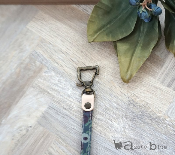 バッグキーホルダー リバティ Wiltshire パープル 3枚目の画像