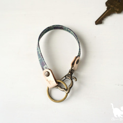 バッグキーホルダー リバティ Wiltshire パープル 6枚目の画像