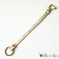 バッグキーホルダー リバティ Adelajda（アデラジャ）ピンクブルー 5枚目の画像