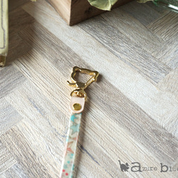 バッグキーホルダー リバティ Adelajda（アデラジャ）ピンクブルー 3枚目の画像