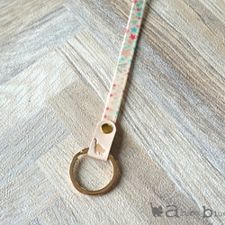 バッグキーホルダー リバティ Adelajda（アデラジャ）ピンクブルー 4枚目の画像