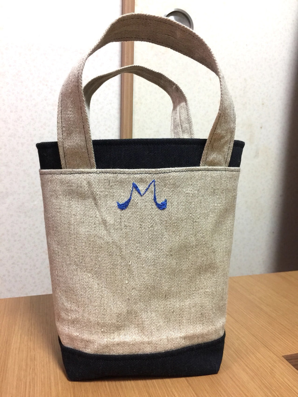 イニシャル刺繍のトートバック（イニシャルオーダー） 2枚目の画像