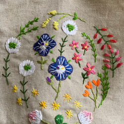 野の花刺繍のショルダーバック 10枚目の画像