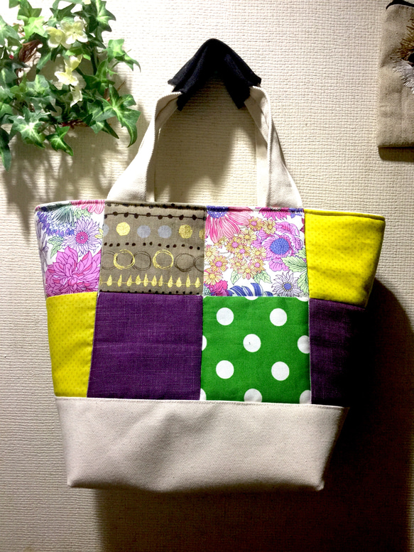 パッチワーク キルト バッグ 鞄 ハンドバッグ トート