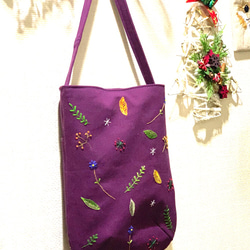 紫の野花ショルダー 2枚目の画像