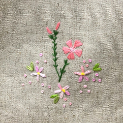 ピンクの花のバケツトートバック 6枚目の画像