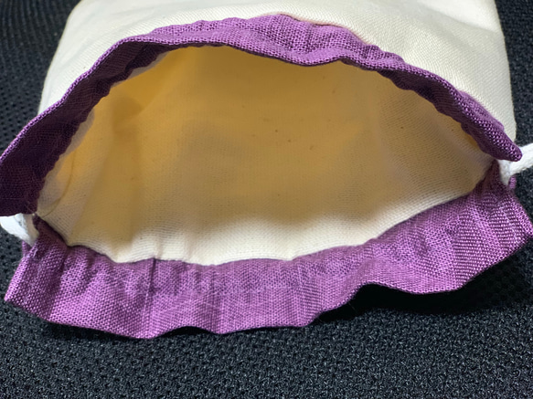 紫陽花の巾着袋 3枚目の画像