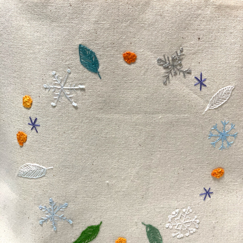 雪の結晶トートバッグ トートバッグ 桃屋ぴちこ 通販 8295214