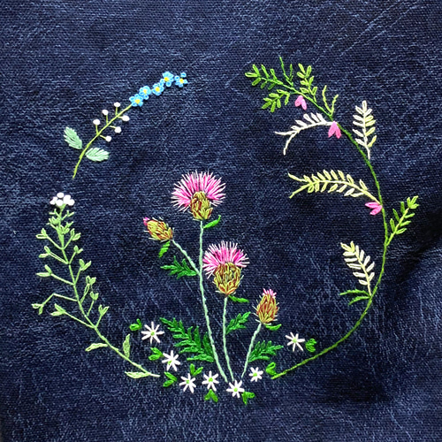 刺繍生地⋆*❁*大きめト－トバッグ⋆*❁*ハンドメイド 猫刺繍キャンバストートバッグ Furbaby デコラミュウ decorameow