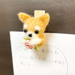 柴犬　ピンチ型マグネット 2枚目の画像