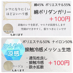 かろやかなリネンの夏マスク 立体 布マスク リネンマスク 夏マスク 涼しいマスク 接触冷感 送料無料 8枚目の画像