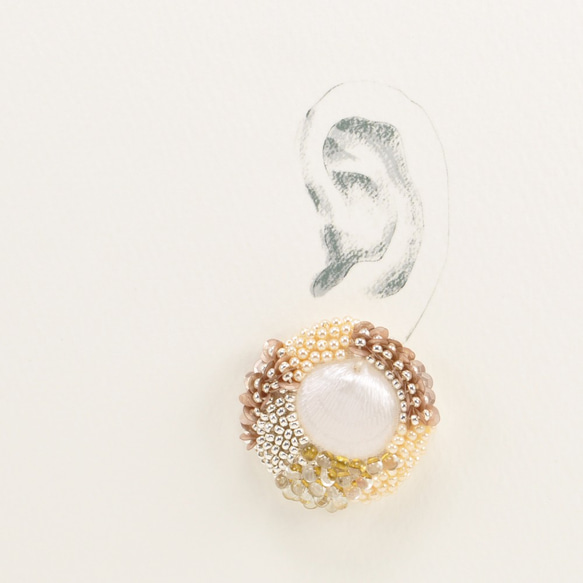 珠繡大耳環（可選金屬配件）2 第3張的照片