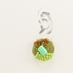 Ombre耳環和耳環配珠子刺繡（可選擇金屬配件）3 第3張的照片