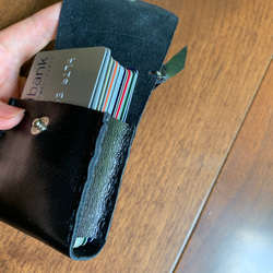 黒革の大容量カードケース 8枚目の画像