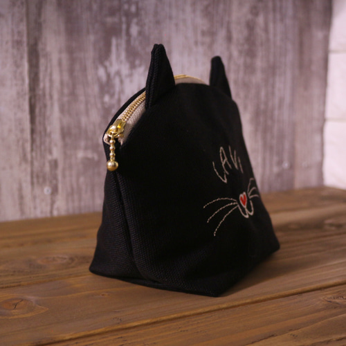 名入れ】黒猫 ポーチ（小） ポーチ Lavis' RooM♡らびずるーむ 通販