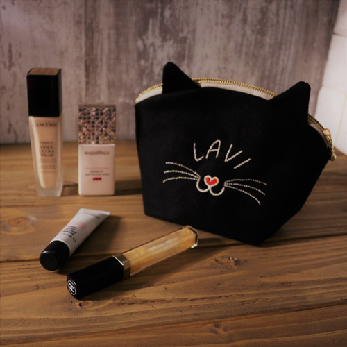 名入れ】黒猫 ポーチ（小） ポーチ Lavis' RooM♡らびずるーむ 通販