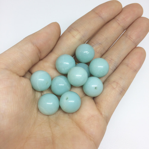 ブルークォーツァイト（アマゾナイト） 約12mm 2粒【天然石 素材