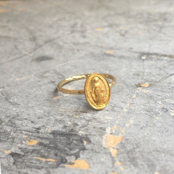 聖母マリア不思議のメダイシンプルリング ピンキーリング  指輪 マリア 2枚目の画像
