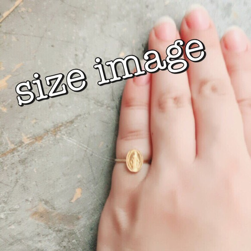 聖母マリア不思議のメダイシンプルリング ピンキーリング 指輪 マリア