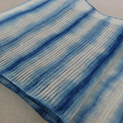 本麻 藍染め 板締め絞り 4連暖簾のれん パーテーション・間仕切り