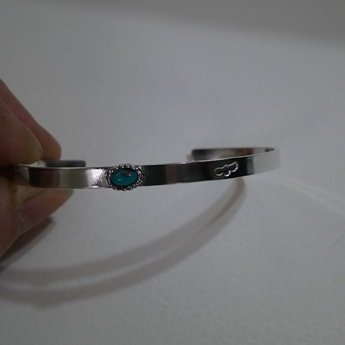 シルバー950 ターコイズ イーグル バングル 行き届か ハンドメイド