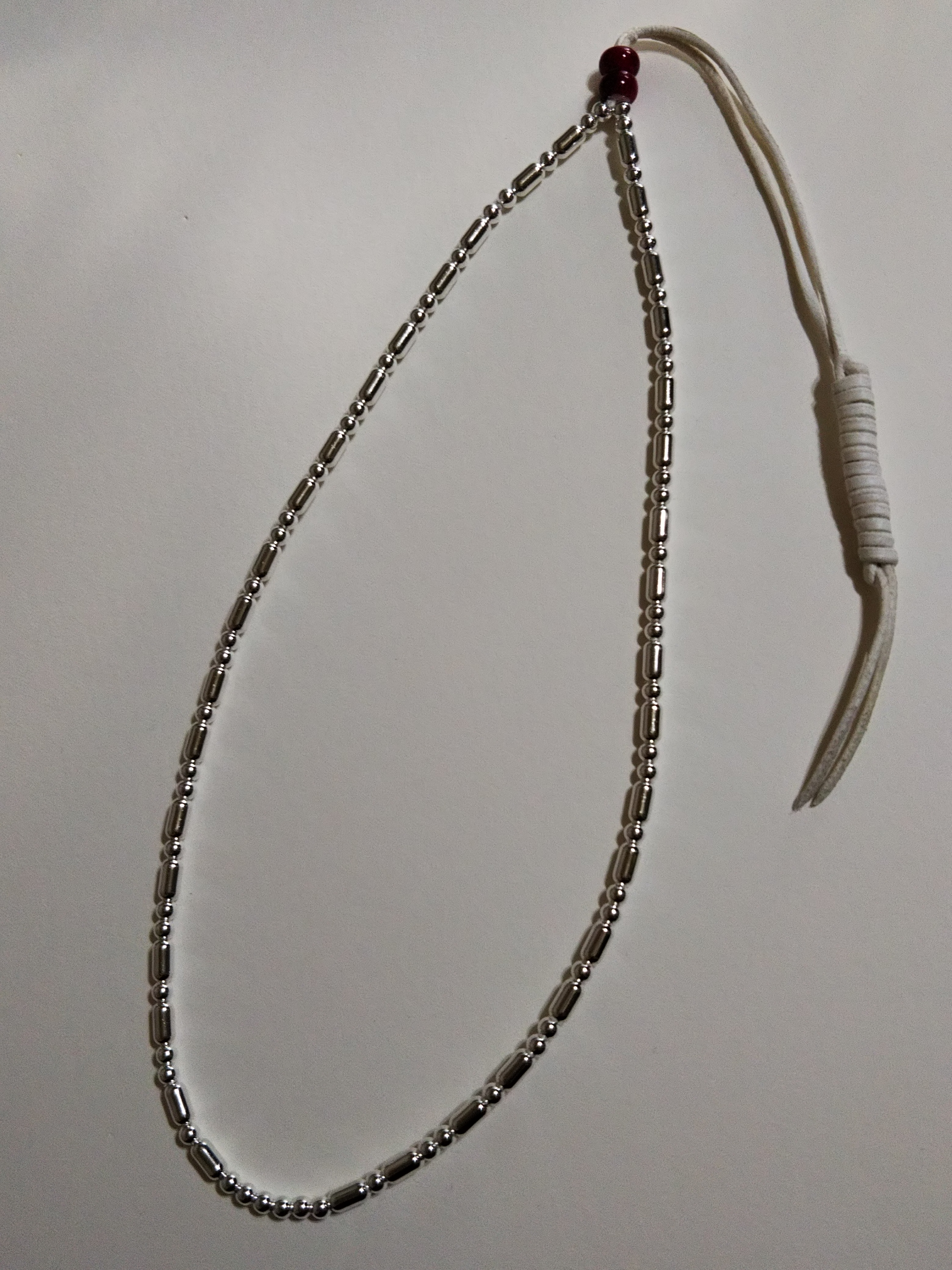 シルバー 一連 ネックレス silver 925 45 ビーズ シャイニー