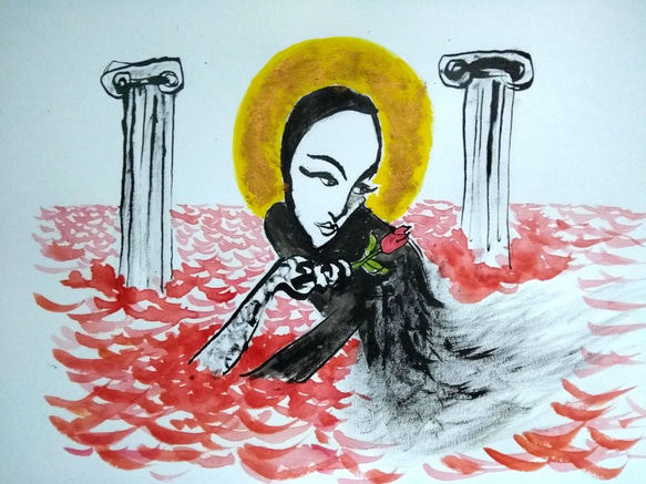 原画 水彩＆つけペン「シュールレアリスム」 絵画 S Scott 通販